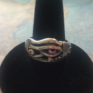 Sterling silver .925 Eye of Horus ring